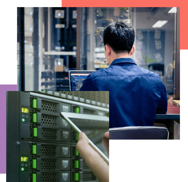 A DC engineer verifying a HDD swap request.