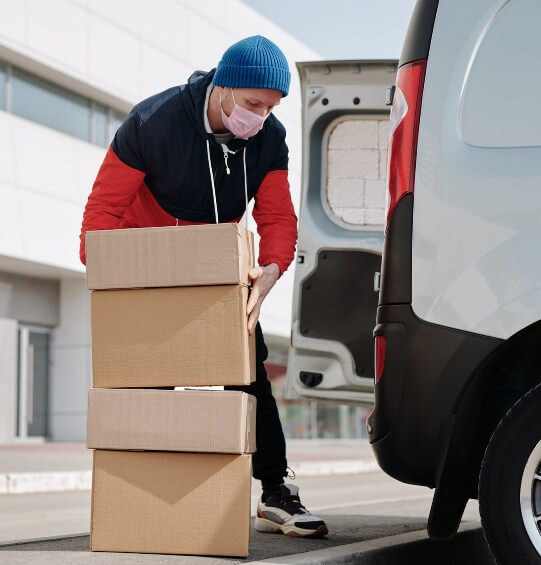 A DC enginner helping to dispatch parts to another DC and secure storage.