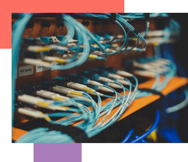 Well managed MMF Fiber connected to hardware.